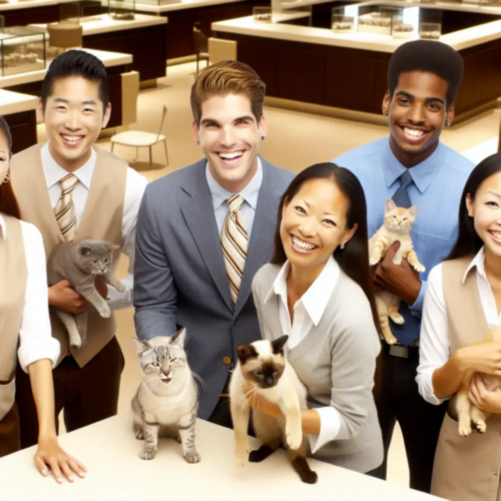 Zespół Petovixa opiekujący się zwierzętami i kompletujący zamówienia